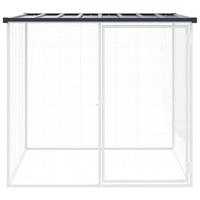 VidaXL Kippenhok met dak 103x98x90 cm gegalvaniseerd staal antraciet - thumbnail