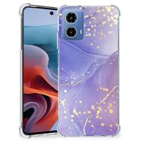 Back Cover voor Motorola Moto G34 Watercolor Paars - thumbnail