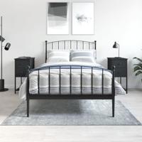 Nachtkastjes 2 st 32x42x70 cm bewerkt hout zwart - thumbnail