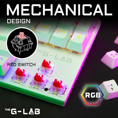 Combo Gaming Mechanisch Toetsenbord TKL + Muis - THE G-LAB - COMBO MERCURY W - Wit