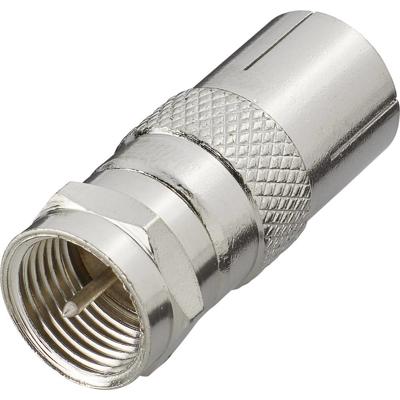 Renkforce F-Coax-adapter [F-stekker -Antennebus 75 Ω] Zilver