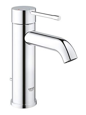 Grohe Essence New S-size wastafelkraan met cold start en trekwaste chroom