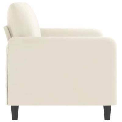 Tweezitsbank 140 cm fluweel crmekleurig