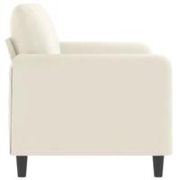 Tweezitsbank 140 cm fluweel crmekleurig - thumbnail