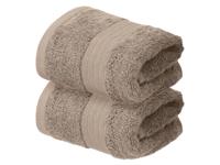 LIVARNO Set van 2 gastendoekjes 30 x 50 cm (Beige) - thumbnail