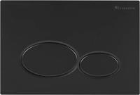 Saqu Flat Round bedieningspaneel mat zwart voor Geberit Sigma reservoir 12cm (UP320) - thumbnail