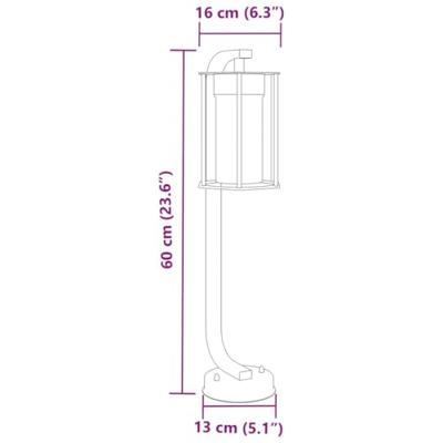 Vloerlamp voor buiten 3 st 60 cm roestvrij staal zwart Vloerlamp voor buiten 3 st 60 cm roestvrij staal zwart