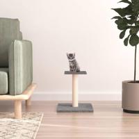 vidaXL Krabpaal met platform 38 cm lichtgrijs, kattentoren, kattenboom, kattenkrabtoren, kattenkrabpaal, kattenspeelmeubel, kattenklimmeubel - thumbnail