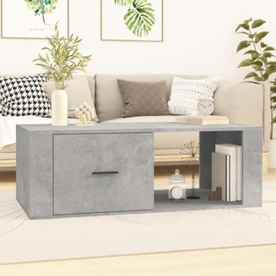 Salontafel 100x50,5x35 cm bewerkt hout betongrijs