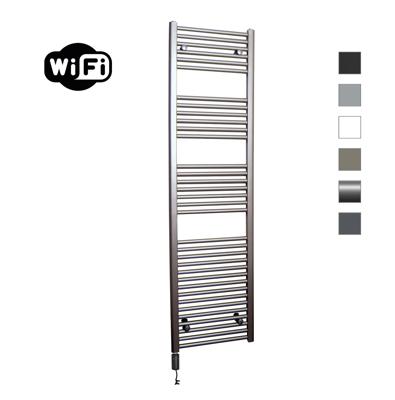 Elektrische Radiator Sanicare HWV Met Wifi 172x45 cm Inox Look 920W Met Thermostaat Zwart Linksonder Sanicare Elektrische Radiator Sanicare HWV Met Wifi 172x45 cm Inox Look 920W Met Thermostaat Zwart Linksonder Sanicare