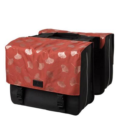 FastRider Ginkgo Trend dubbele fietstas (Kleur: roestbruin) FastRider Ginkgo Trend dubbele fietstas (Kleur: roestbruin)