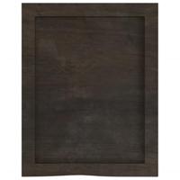 VidaXL Wastafelblad 40x50x(2-6) cm behandeld massief hout donkerbruin - thumbnail