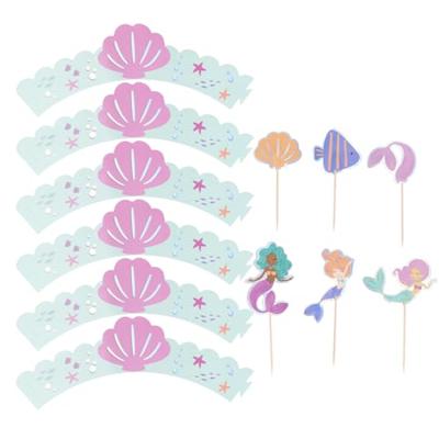 Cupcake Decoratie Set Zeemeermin Magic (6st)