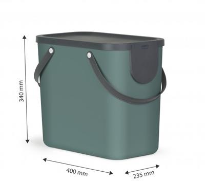 Rotho Albula Afvalscheidingsprullenbak 25L Mistletoe Groen