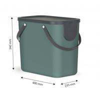 ROTHO Albula Dark green - afvalscheidingscontainer - 25l - thumbnail