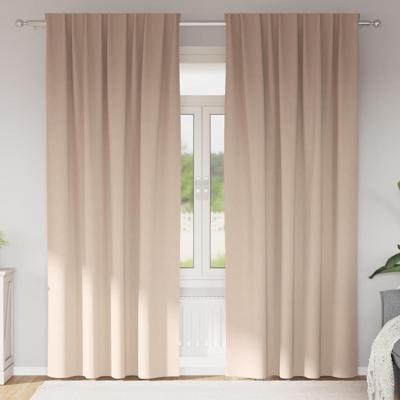 VidaXL Zwart-out gordijnen met ringen 2 pcs taupe 245 x 140 cm