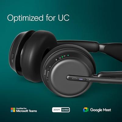 EPOS Impact 1060T ANC On Ear headset Bluetooth Stereo Zwart Noise Cancelling Headset Computer - thumbnail