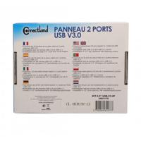 Connectland KIT-3.5'-USB-V3-2P stiftstrip (2 poorten, USB V3.0), zwart - thumbnail