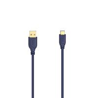 Hama Flexi-Slim USB-C kabel, USB 2.0, 480 Mbit/s, Blue Depths, 0,75 m - thumbnail
