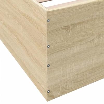 Bedframe bewerkt hout sonoma eikenkleurig 90x200 cm