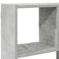 Wandschap kubus 12 vakken bewerkt hout betongrijs - thumbnail