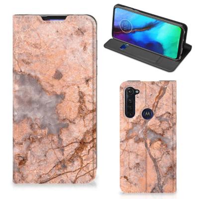 Motorola Moto G Pro | Standcase | Marmer Oranje
