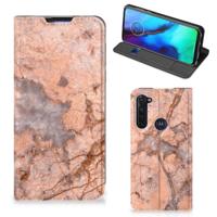 Motorola Moto G Pro | Standcase | Marmer Oranje - thumbnail