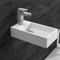 Aqua Splash Fontein Solid Surface 40X22X10 cm - Kraan Gat Links - thumbnail