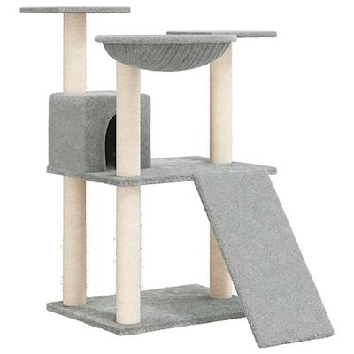 VidaXL Kattenmeubel met sisal krabpalen 83 cm lichtgrijs VidaXL Kattenmeubel met sisal krabpalen 83 cm lichtgrijs