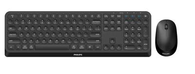 Toetsenbord en muis Philips SPT6407B/16 Zwart Qwerty US Toetsenbord en muis Philips SPT6407B/16 Zwart Qwerty US