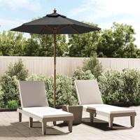 VidaXL Parasol met houten paal 196x231 cm antracietkleurig - thumbnail