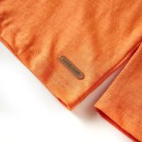 Kindershirt met lange mouwen racewagenprint 92 donkeroranje - thumbnail