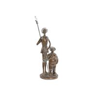 Decoratieve figuren Home ESPRIT Zilverkleurig Natuurlijk Hars 9 x 8 x 25 cm - thumbnail