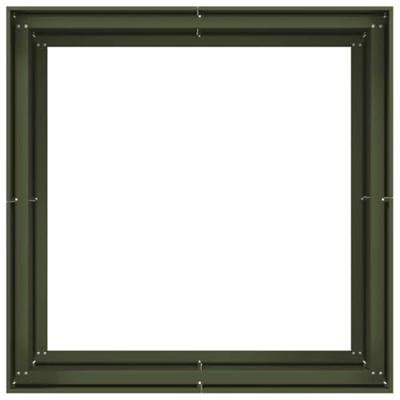 Plantenbak 100x100x80 cm staal olijfgroen