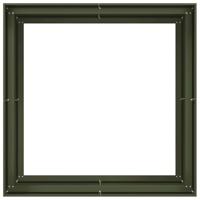 Plantenbak 100x100x80 cm staal olijfgroen - thumbnail