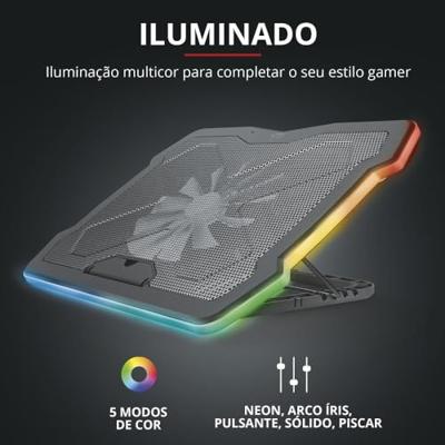 Trust GXT 1126 Aura laptop cooling pad 43,2 cm (17") 700 RPM Zwart