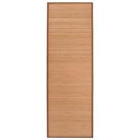 VidaXL Yogamat 60x180 cm bamboe bruin - thumbnail