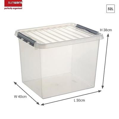 Sunware q-line opbergbox 52l transparant