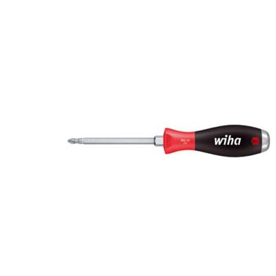 Wiha 5321 Schroevendraaier SoftFinish Pozidriv met doorgaande zeskantkling en massieve stalen kap PZ1 x 80 mm - 03245
