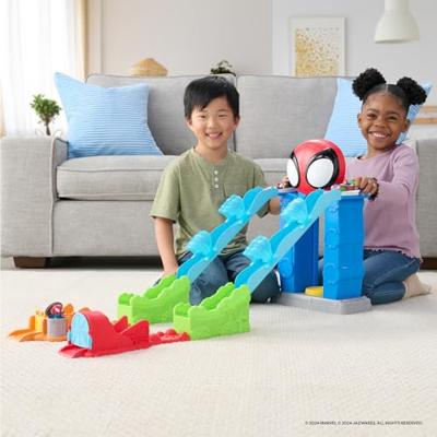 Jazwares Spidey mega jump hoofdkwartier racebaan - thumbnail