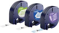 Labeltape dymo letratag 12mm assorti 3 stuks - thumbnail