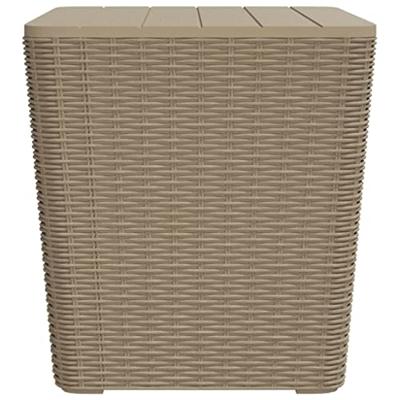 Tuintafel met afneembaar deksel polypropeen lichtbruin Tuintafel met afneembaar deksel polypropeen lichtbruin