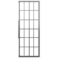 VidaXL Douchecabine 80x70x180 cm mat esg zwart - thumbnail