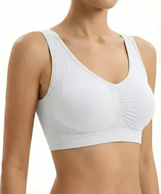 Gianvaglia naadloze comfort top /BH - Microfiber Bh topje - naadloze bralette - M - Wit - M - M - M - M - M - M - M - M - M - M - M - M