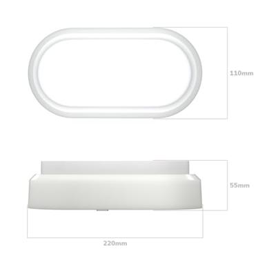 Set van 4 C-Series - LED Plafondlamp wit ovaal - Wandlamp - Scheepslamp - IP54 - 18 Watt - 1830lm - 4000K neutraal wit - voor binnen en buiten