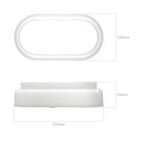 Set van 4 C-Series - LED Plafondlamp wit ovaal - Wandlamp - Scheepslamp - IP54 - 18 Watt - 1830lm - 4000K neutraal wit - voor binnen en buiten - thumbnail