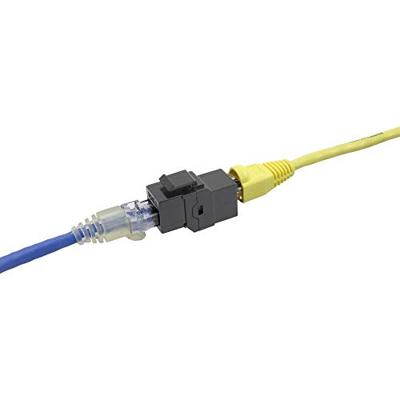 TRU COMPONENTS 93013c1176 RJ45 dubbele koppeling 1425900 Adapter, recht Zwart 1 stuk(s)