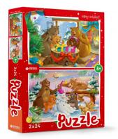 Rebo christmas bears - puzzel 2 x 24 st - thumbnail