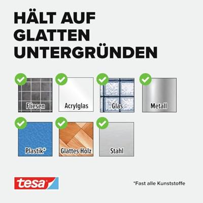 tesa SLIM 55714-00000-00 Montagetape tesa Powerbond Wit (l x b) 5 m x 9 mm 2 stuk(s)