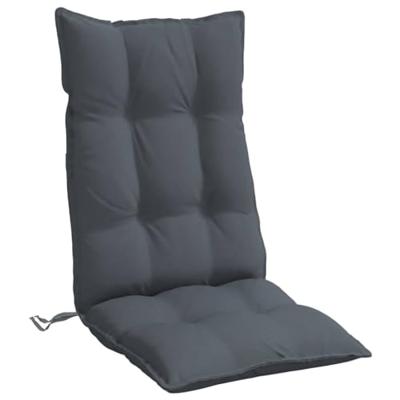 VidaXL Stoelkussens 2 st hoge rug oxford stof antracietkleurig